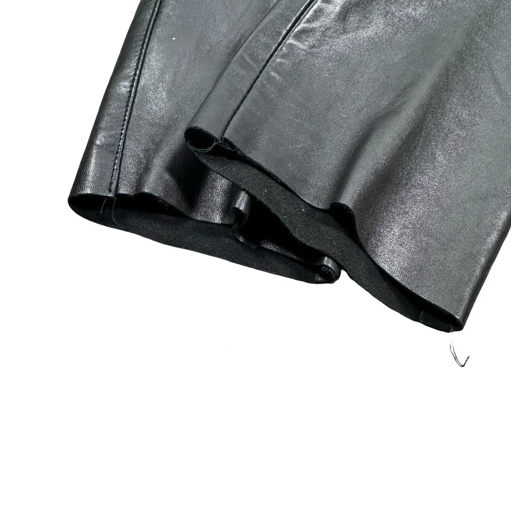 Empreinte Digitale Paris Black Leather Pants Made in‎ France High Waist Size 40